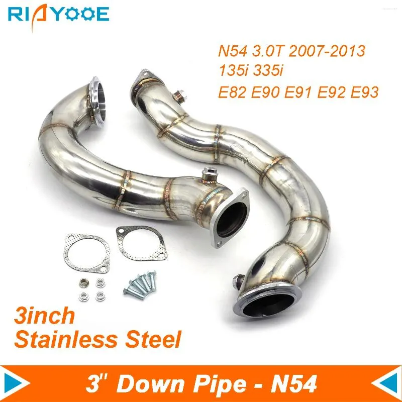 CAR 3 '' N54 Downpipe avgasrör passar för BMW 135i 335xi E82 E90 E91 E92 E93 3.0T 07-13 Turbo Down Pipes Rostfritt stål