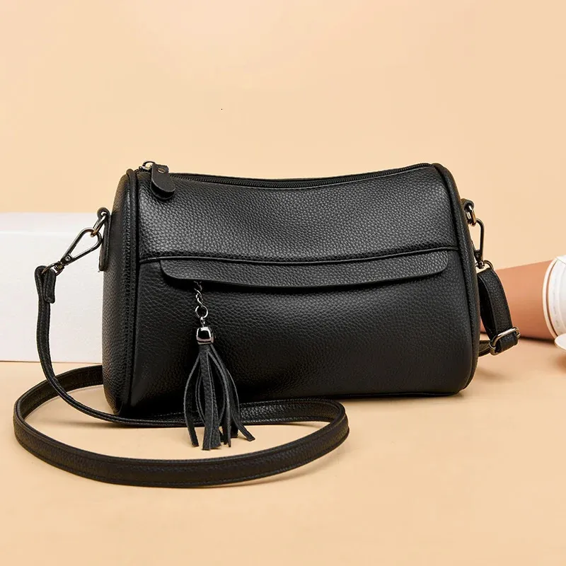 Damen-Handtasche aus Leder, kleine Luxus-Umhängetasche, Cross-Body-Kissen, modische Messenger-Taschen, vielseitige Damen-Handtasche aus echtem Leder 240130