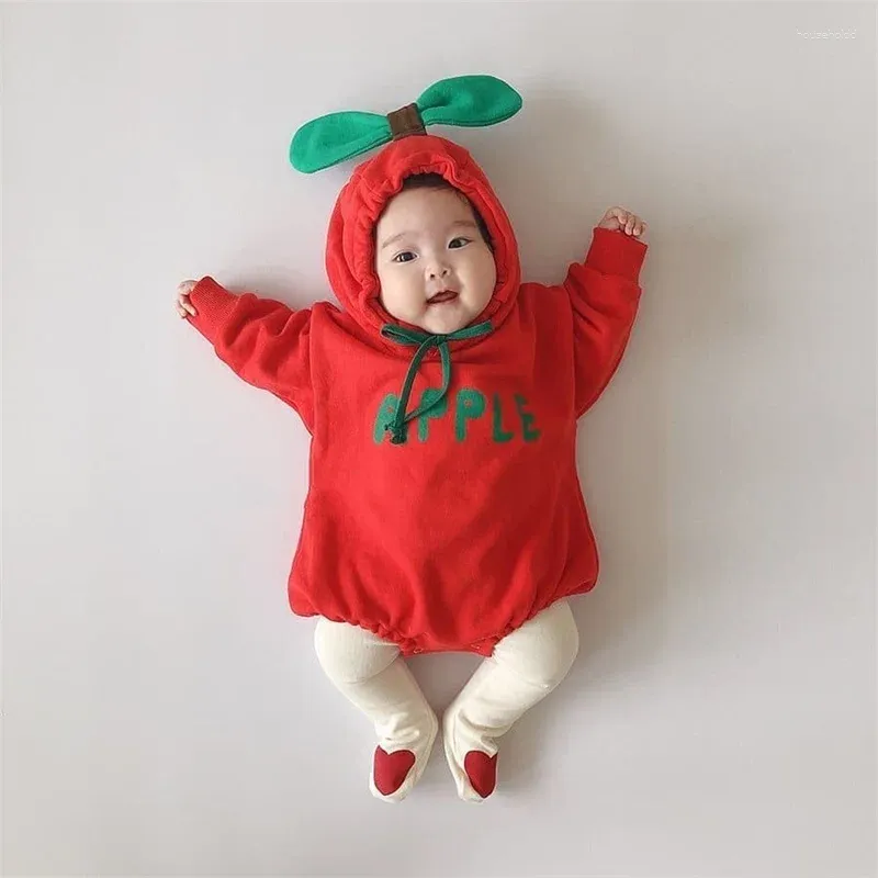 Rompers Baby Cartoon Cute Spring Fashion Fruit Style Niemowlęta Onepiece ubrania chłopcy i dziewczęta