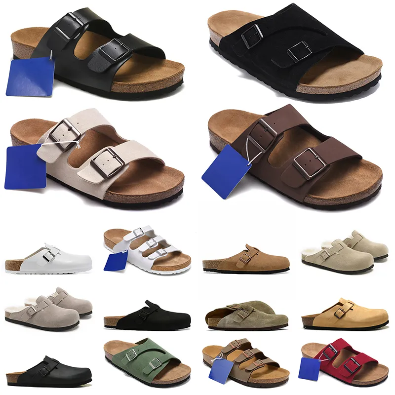 Top Designer Birkinstocks Tamancos Bostons Sandálias Mulheres Homens Estoque Arizonas Plataforma Treinadores Fur Slides Flip Flops Sneaker Sapatos Casuais Shearling Camurça Chinelos