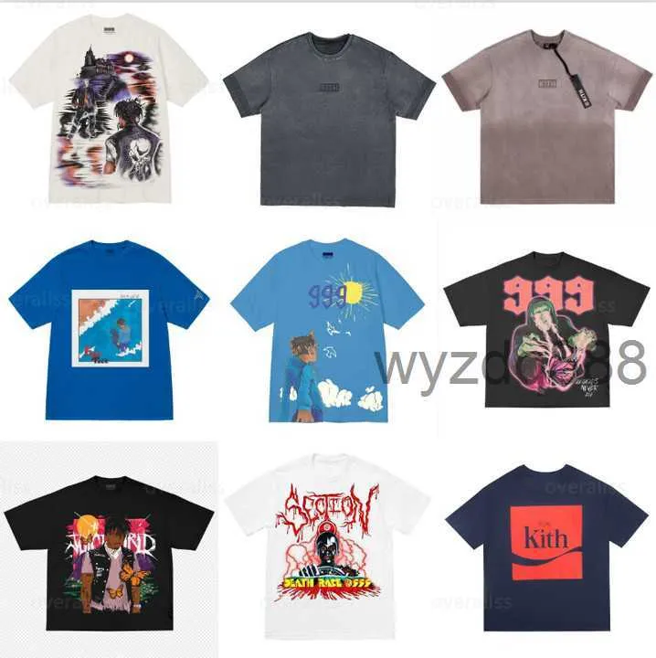 デザイナーkith x ksubiレターティー洗浄コットンクロップウェア品質TシャツTシャツのグラフィックヴィンテージメンズ衣類特大29mv