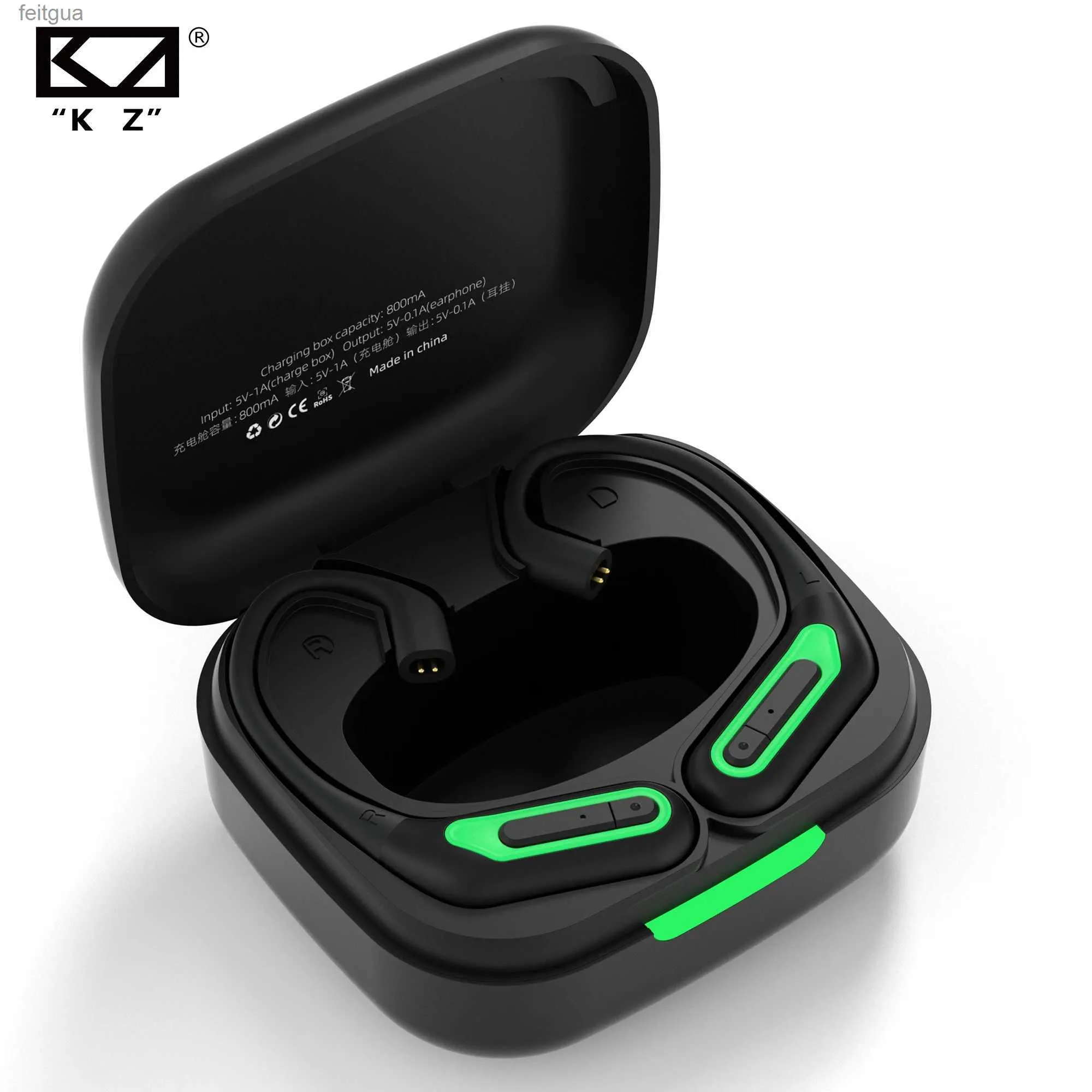 Telefon komórkowy słuchawki KZ AZ10 Bezprzewodowe słuchawki do ucha słuchawki Bluetooth 5.2 HIFI słuchawkowy sport