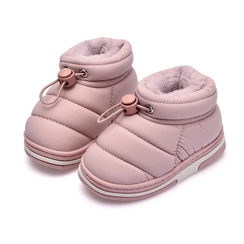 Winter Baby Meisje Schoenen Antislip Pluche Warme Thuis Schoenen Meisjes Sneakers Leuke Korte Laarzen Indoor Jongens Loafers Katoenen Schoenen SWB001 240127