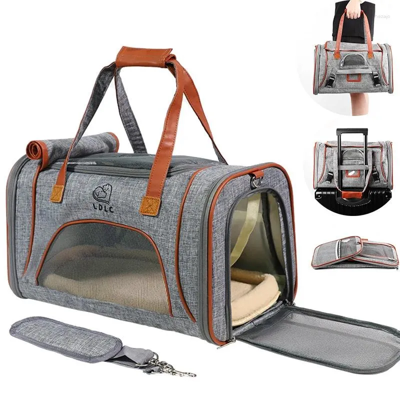 Dog Carrier Pet Bag Going Out Carrying Travel Portable Oxford Cloth Breathable Folding Cat