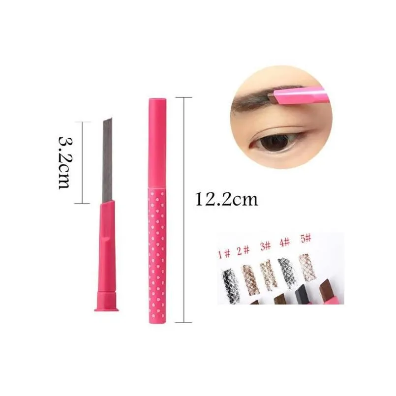 Eyebrow Enhancers Pro Ladies Waterproof Longlasting Brown Eyebrow Pencil Brow Eye Liner Pen Makeup Cosmetic Beauty Tools Maquillage Dr Dhivv