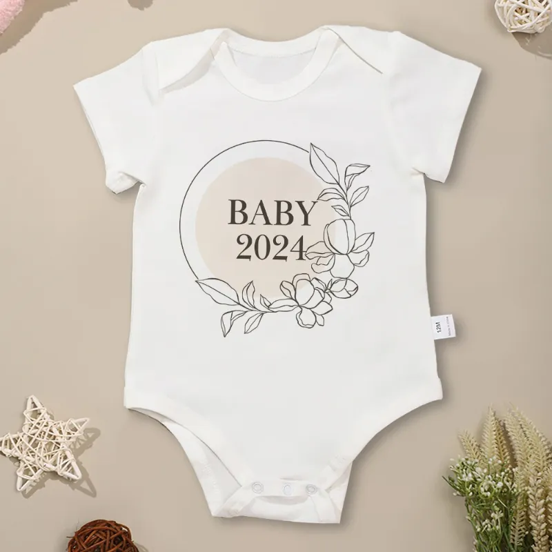 Rompertjes Baby 2024 Jongens Meisje Onesies Zwangerschap Aankondiging Cadeau Geboren Kleding Esthetische Schattige Baby Romper Katoen Zacht Ropa De Bebe