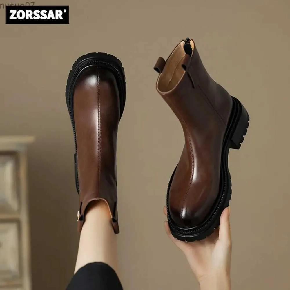 Buty kobiety Chelsea buty kostki żeńskie stylowe oryginalne skórę nowoczesne buty zimowe ciepłe miękkie botki kobiety duże rozmiar 34-42