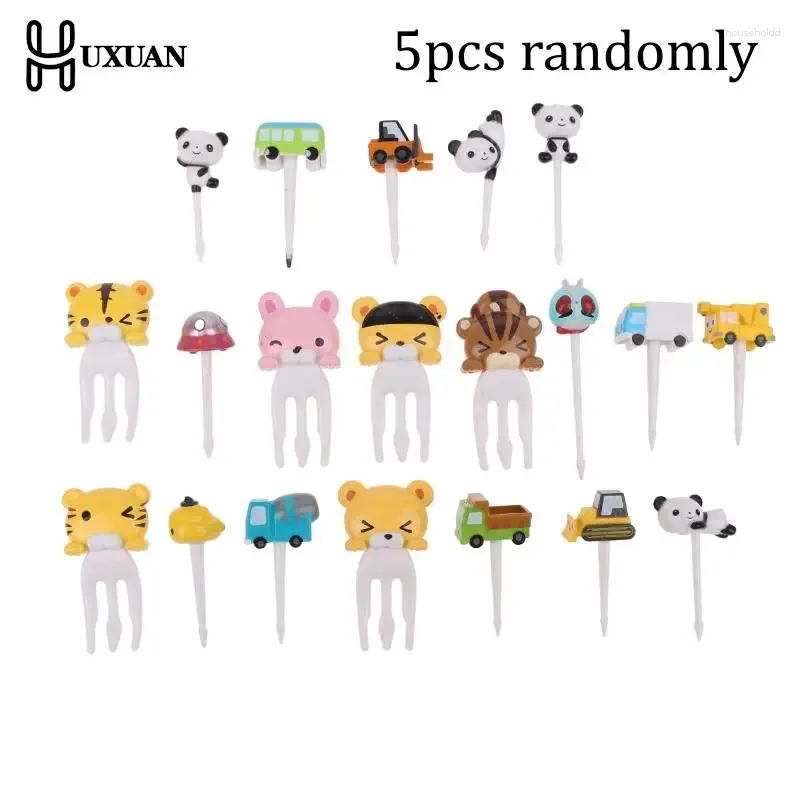 Vorken 4-20 pc Mini Animal Farm Cute Picks Children Snack Cake Dessert Fruit Lunch Bento Accessories Party Decor