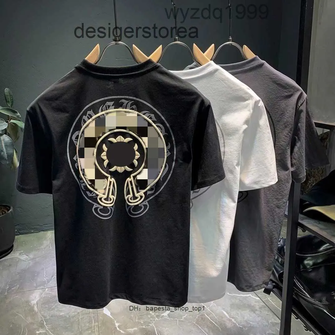 Summer Crosses T-shirts Mens t Shirt Designer Men Womens with Chrome Thirts Loose Heart Ch Print Short Sleeve Casual Chromees 7oppXHDZ