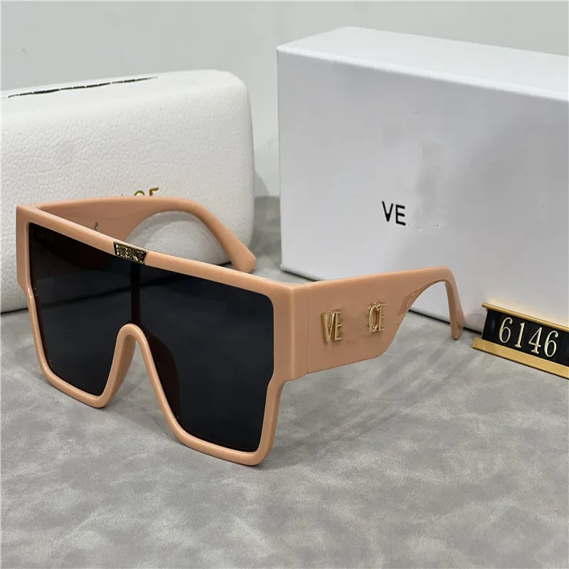 Designer Sunglasses For Women and Men Fashion Model Special UV400 Glasses Big Frame Double Beam Frame Glasses Outdoor Luxury Women Sunglasses 6146