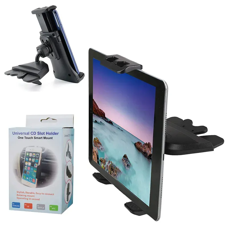 CD Slot Car Tablet Mount Phone Holder for iPad Air iPhone 15 13 14 Pro Max Samsung Galaxy S22 Ultra ZZ