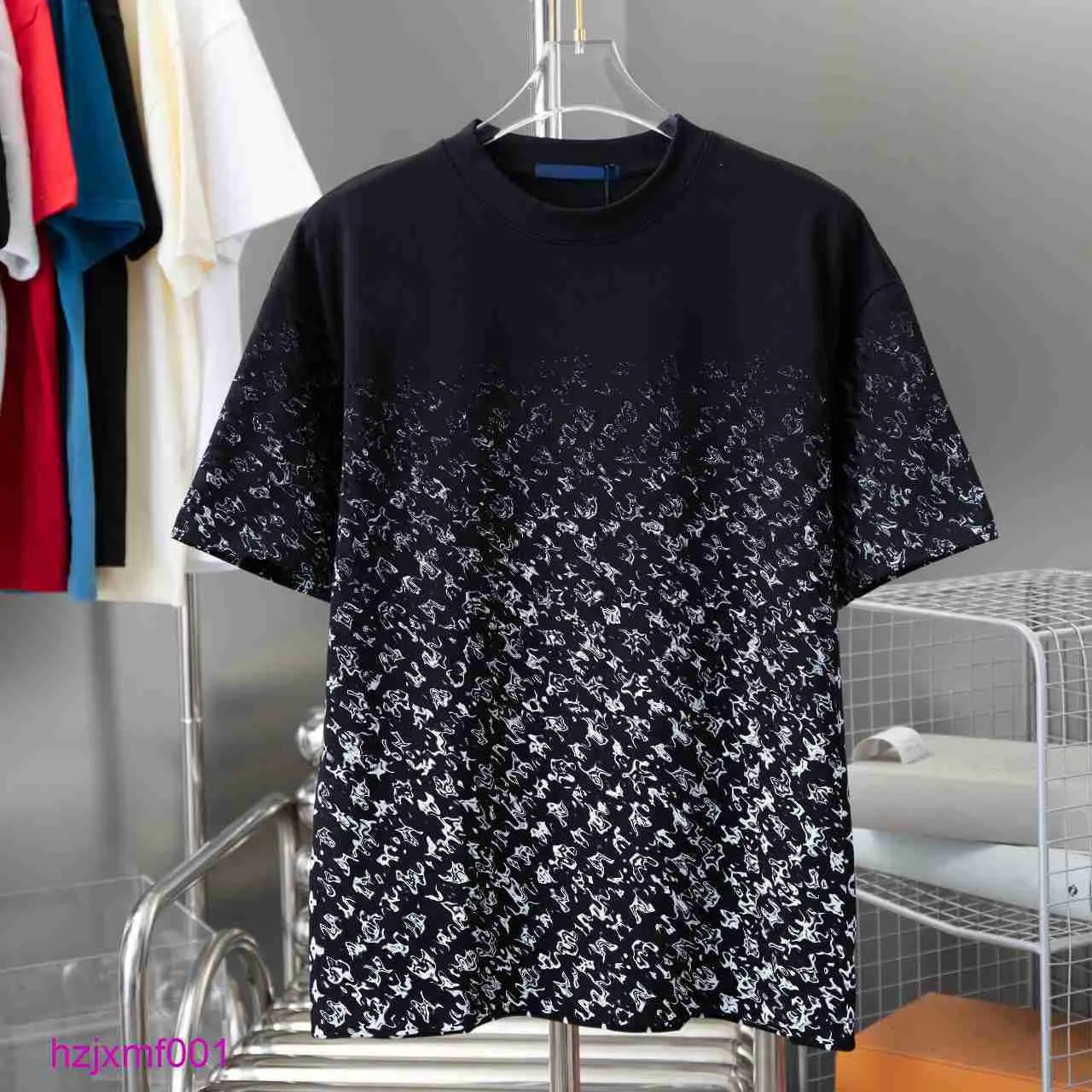 ffym mens tshirts 디자이너 t 셔츠 그라디언트 편지 패션 면화 여자 Tshirt 캐주얼 느슨한 고품질 티 짧은 슬리브 힙합 스트리트웨어 럭셔리 TS