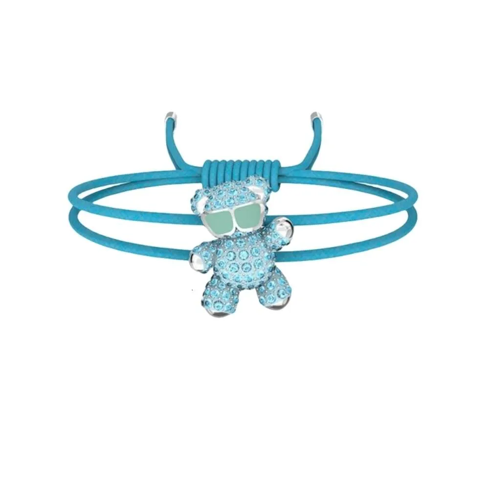 Swarovskis Браслет дизайнер женщин оригинальный качественный шарм браслеты браслет плюшевый медвеж