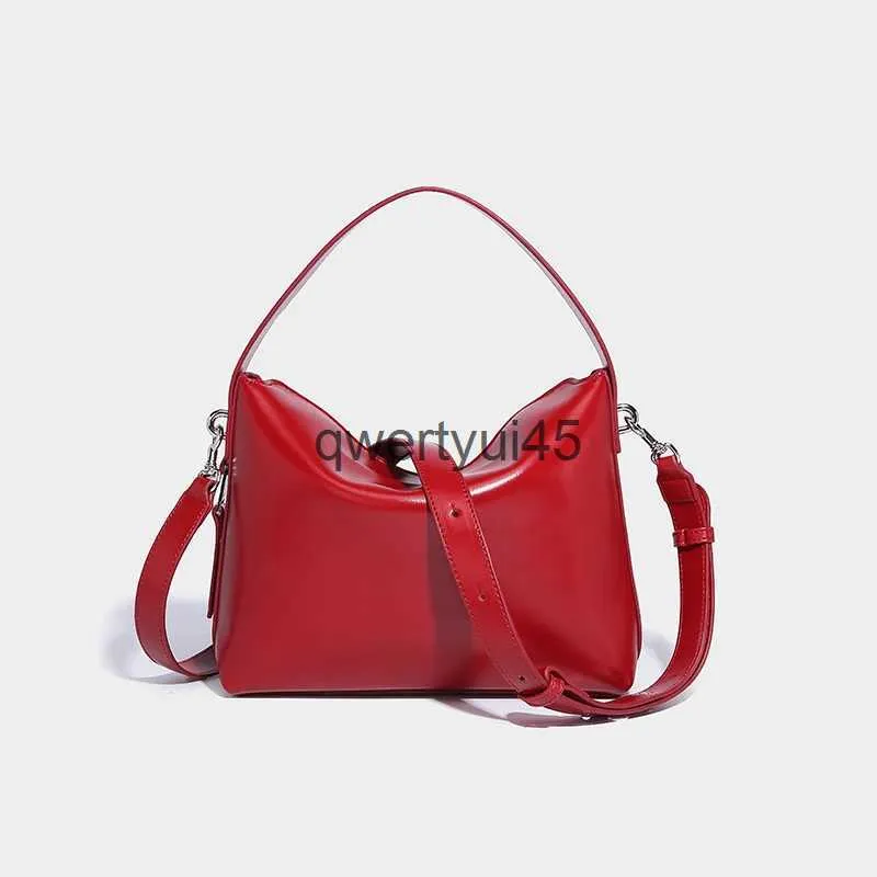 Bolsas de ombro Red Wedding Tote Bucket Messenger Bag para mulheres Designer de luxo andbag e bolsa 2024 Novo em Fasion Simples Soulder CrossbodyH2422