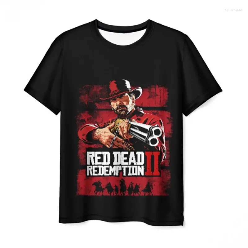 T-shirts pour hommes Red Dead Redemption 2 T-shirts Jeu 3D Imprimer Streetwear Hommes Femmes Mode Chemise à manches courtes surdimensionnée T-shirts pour enfants Tops