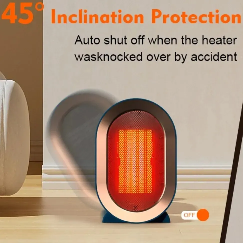 1200W PTC Ceramic Heater with 2 ModesPortable Space TipOver Overheat Protection Quiet Fast Safety Heating 240130