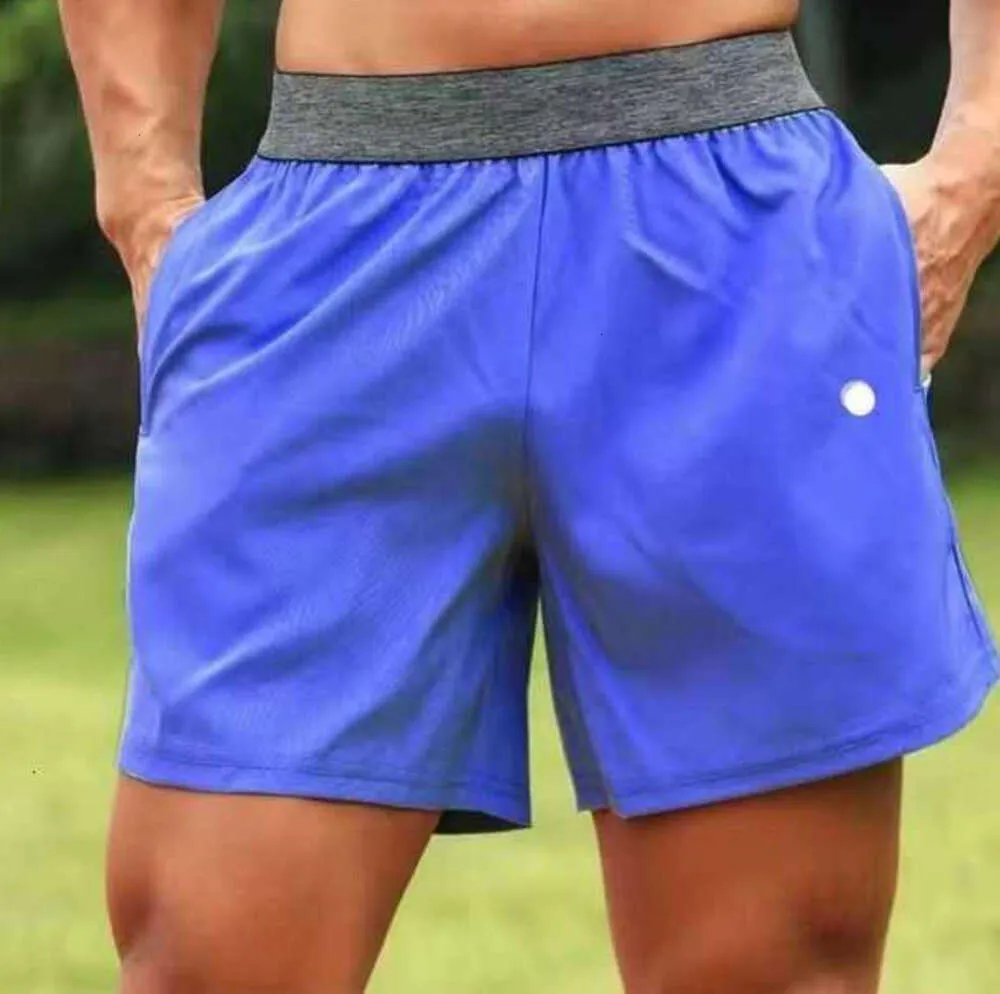 2024 neue Männer Yoga Sport Shorts Outdoor Fitness Schnell Trocknend Lululemens Einfarbig Casual Running Quarter Hose Best Fashiond Kurze herren Designer