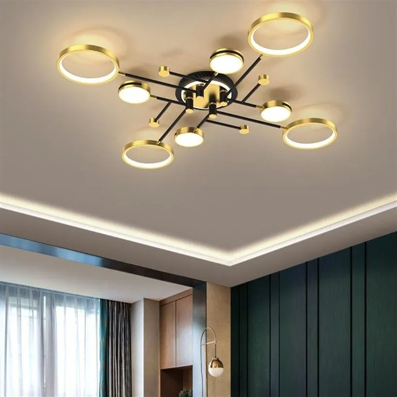 New Modern LED Chandelier Lights Dimmable For Bedroom Living Room Kitchen Salon Lustre Lamps Home Lighting With Remote Control225q