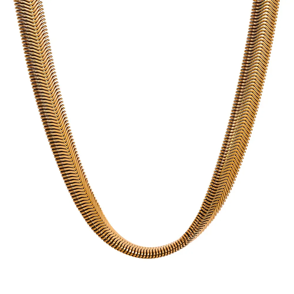 14K Gold Chain Halsband Hip Hop Golden Geometric Punk Women Fashion Jubileum Presenttillbehör