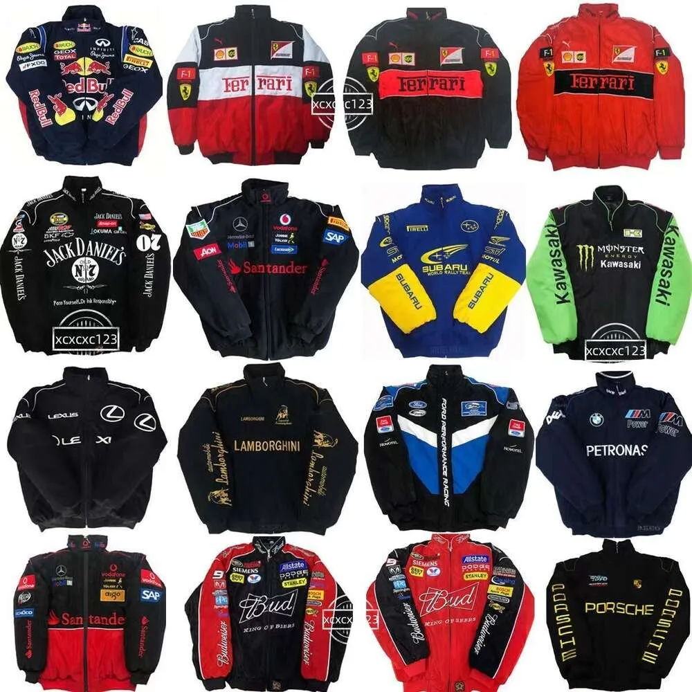 Mens F1 Jackets mens jacket Racing suit Retro letter jackets Motorcycle cycling suit Motorcycle suit Baseball jackets Outdoor cotton varsity jacket and winter coat