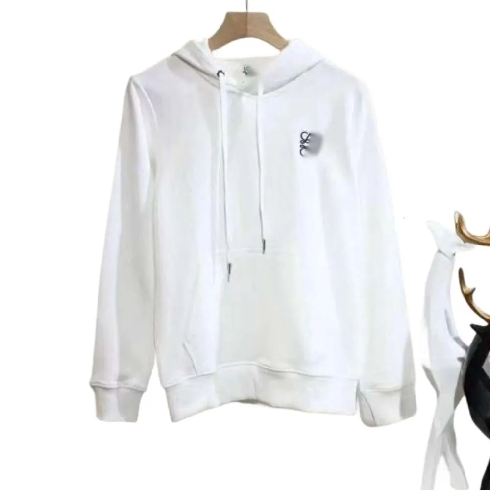 Loewee Designerin Hoodie Top -Quality Herren -gestickte Kapuze mit Kapuze runden Hals reine Baumwolle für Männer und Frauen locker sitzende Sportarten und lässig vielseitig für Paare