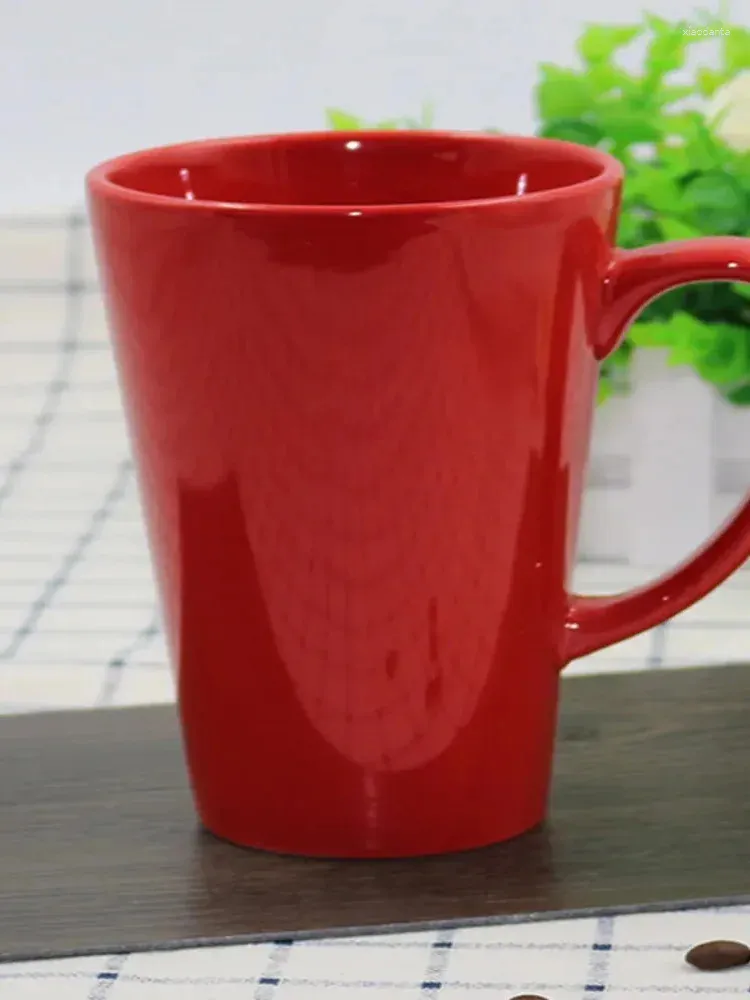 Tazze Stampa creativa di tazze pubblicitarie Regali Bere caffè in ceramica Grande Rosso