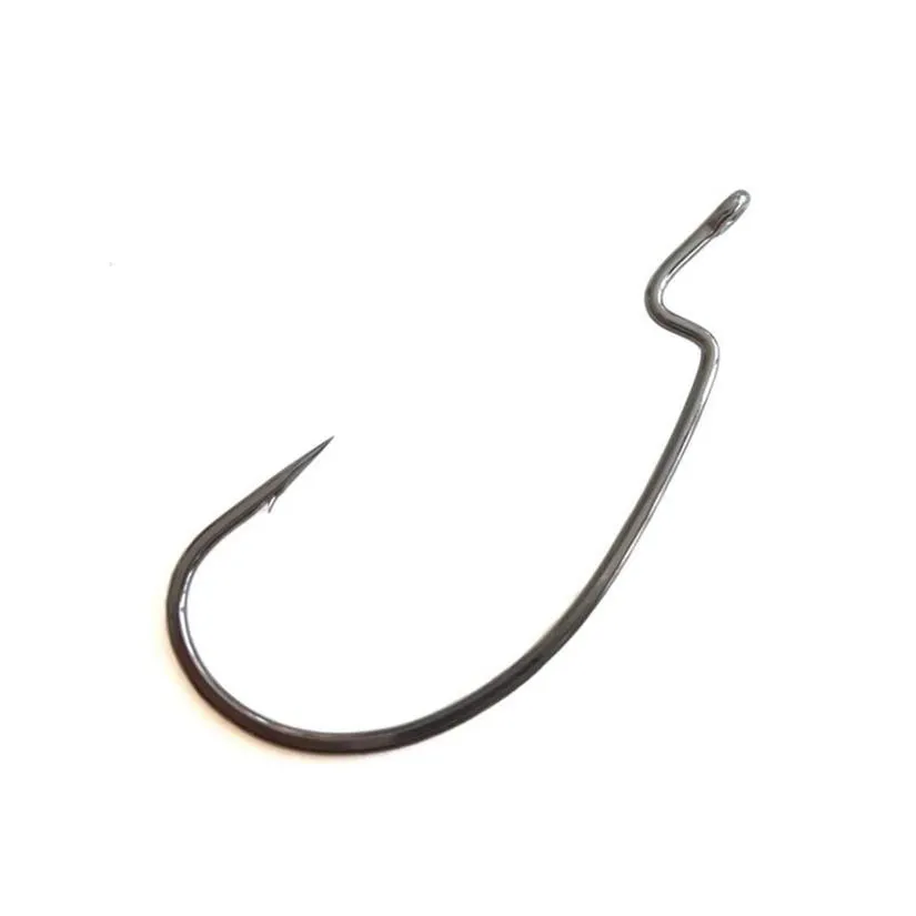 Bulk Hook BKK 9003CD Wide Hap Worm Fishing Hooks Jig Crank Big Bass High Carbon Steel Barbed For Soft Lure229q