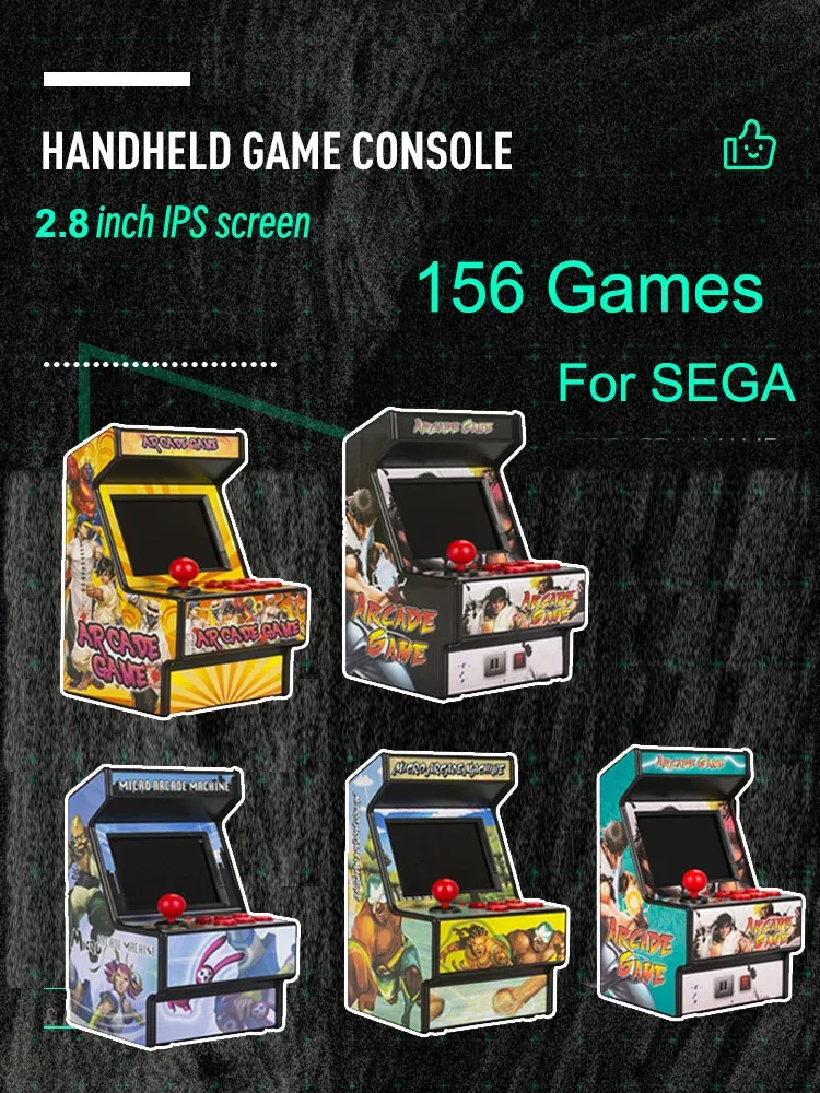 ITAL - Mini Arcade Retro / Borne Portable Geek avec 250 Jeux Intégrés / 16 Bits / Gadget Parfait comme Cadeau pour Enfants Et Adultes (Bleu