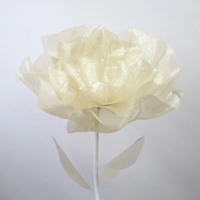 Fleurs décoratives 50 cm grande fleur d'écran en soie simulée mise en page de scène de mariage de Pâques toile de fond artificielle pour la décoration