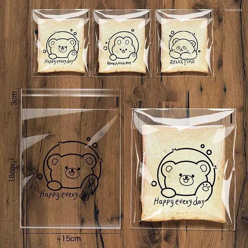 Gift Wrap Plastic Transparent Packing Bread Bag Sandwich Bags To Pack Products Candy Cookie Self Adhesive Pouch