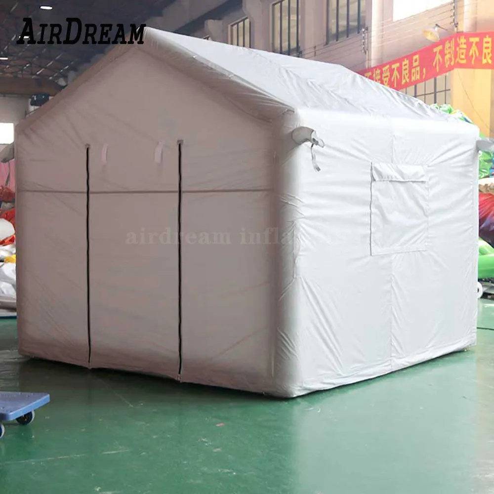 6x4x3mH (20x13.2x10ft) vente en gros de haute qualité gonflable d'urgence militaire portable abris d'isolement tente médicale