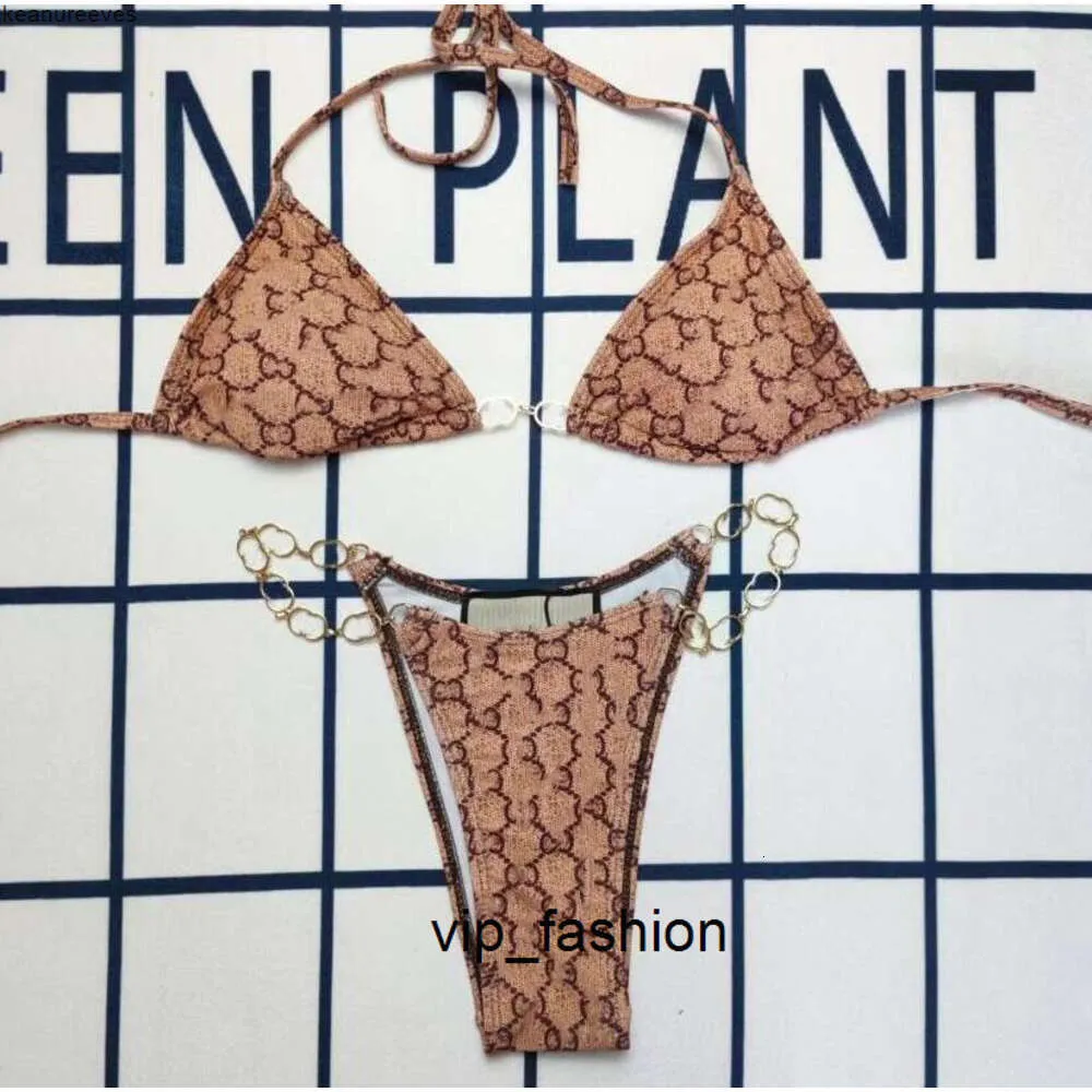 Kvinnans designer bikinis tvådelar tankinis med brev baddräkter kristall sommaryoga kläder strand lyx baddräkter