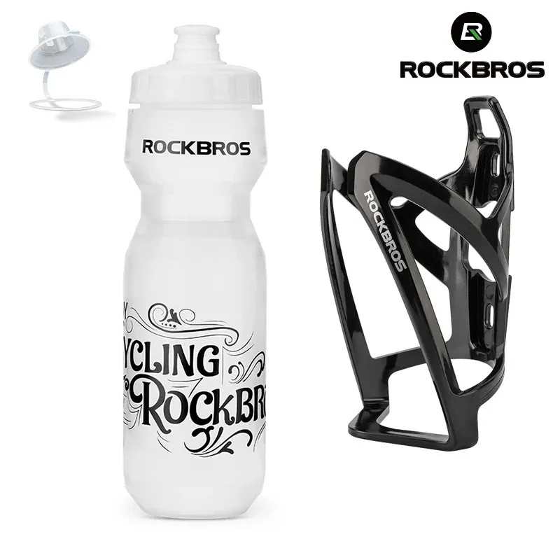 ROCKBROS Bike Water Bottle 750ml Bicycle Bottle With Holder Cage Outdoor Sport Portable Cycling Kettle Water Bottle Drinkware 240202