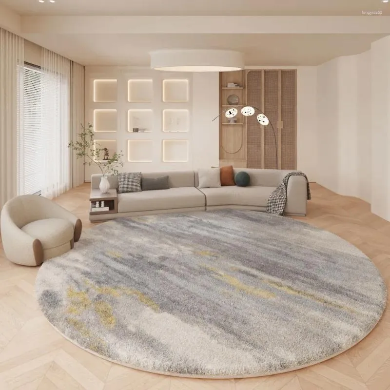 Teppiche Moderne einfache runde Teppich Ins Stil kreative Wohnzimmer Schlafzimmer Nachtdecke Typ Home Schreibtisch Drehstuhl Bodenmatte