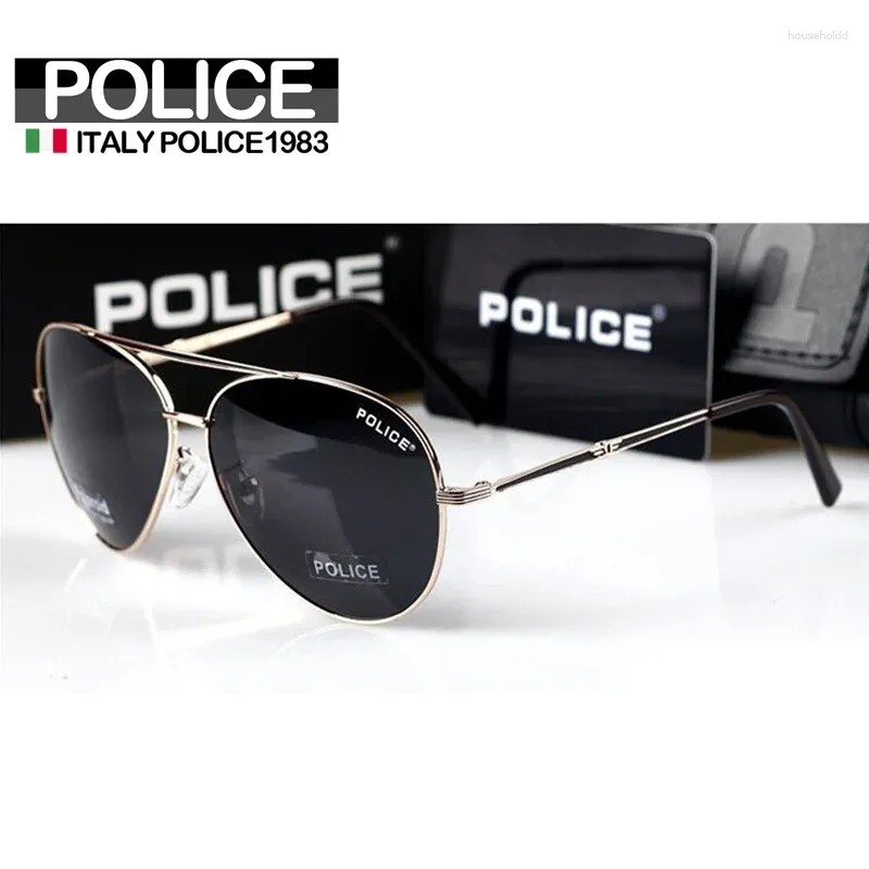 Solglasögon Italien 1983 Polis polariserade för kvinnor Män lyxiga varumärkespilot Solglasögon med körspegelfärger P8585