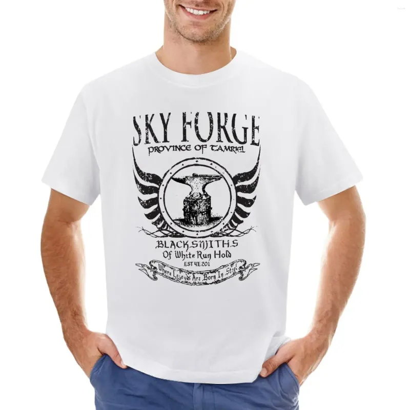 Men's Polos SkyForge - Where Legends Are In Steel T-Shirt Customizeds Oversizeds Cute Tops T Shirt For Men