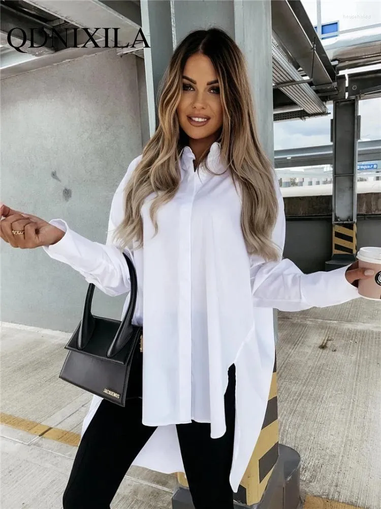 Women's Blouses Extended Lapel Irregular Shirt Womens Tops Long Sleeve Blouse Shirts Women