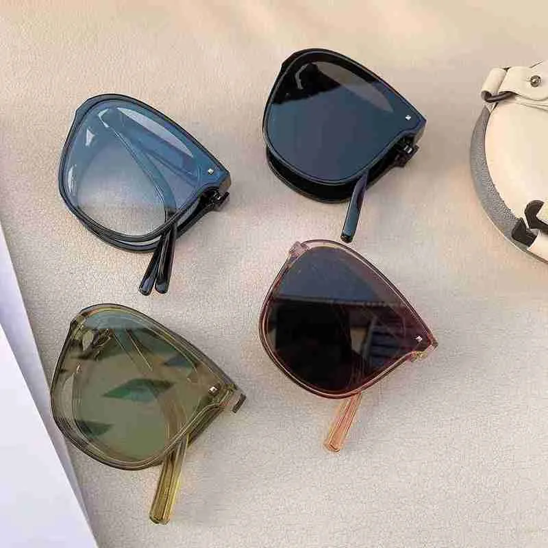 Designer óculos de sol 2024 moda dobrável óculos de sol das mulheres dos homens verão praia protetor solar tr polarizado óculos de sol presente m20d