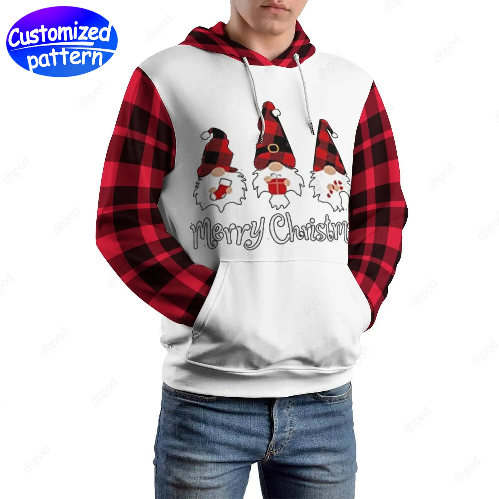 Tasarımcı Erkek Hoodies Sweatshirts Özel Desenli Mutlu Noel Hip-Hop Kaya Kapakları Sıradan Athleisure Sports Açık Toptan Hoodie Giyim Büyük Boyu S-5XL