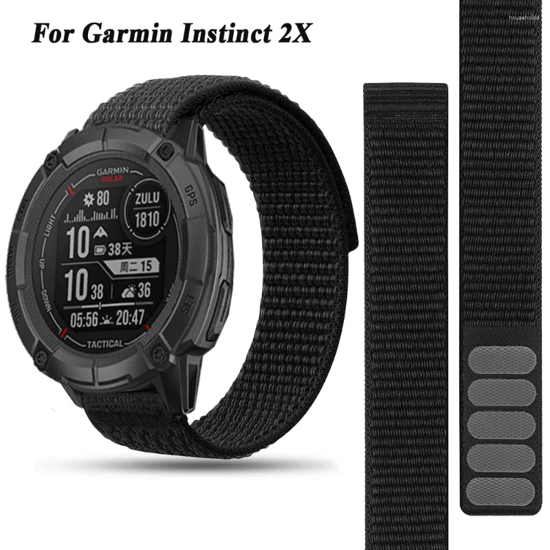 Watch Bands Instinct 2X Hook Loop Nylon Strap WatchBand for Garmin Fenix 6x 6 Pro 5x 5 7x 7 Epix 2 935 945リストバンド26 22mmブレスレット