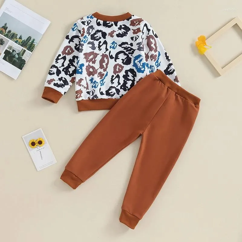 Ensembles de vêtements bébé garçons filles tenues né arbre de Noël imprimé manches longues col rond sweat-shirt et pantalon ensemble enfant en bas âge 2 pièces costumes