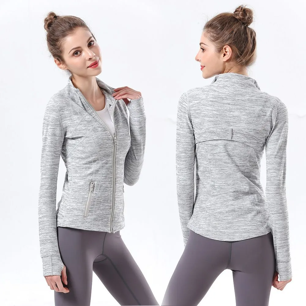 LU-088 2024 Yoga Kadınlar Egzersiz Spor Paltosu Fiess Ceket Sporları Hızlı Kuru Aktif Giyim Üst Katı Zip Sweatshirt Sportwear En Çok Satış 334