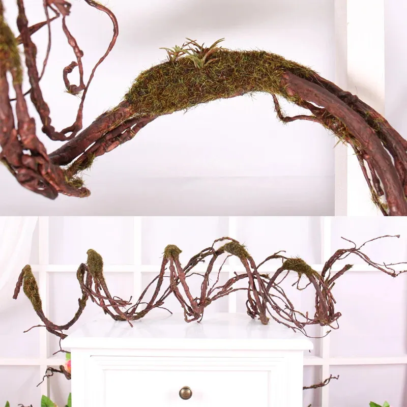 250cm Artificial Twigs Tree Liana Vine Plants Trunk Branch Hanging Rattan Home Party Landscape Wall Wedding Christmas Decoration 240127