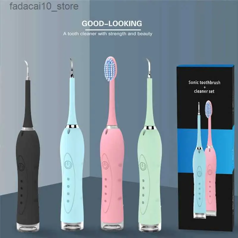 Toothbrush Electric Sonic Toothbrush Dental Teeth Cleaner 4 Modes Dental Scaler Calculus Tartar Remover Stone Removal for Tooth Whitening Q240202