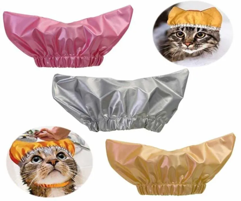 Vêtements pour chiens Bonnet de douche pour animaux de compagnie Mignon imperméable à l'eau Tissu non tissé pour chiot Accessoires pour chats Fournitures 1349637