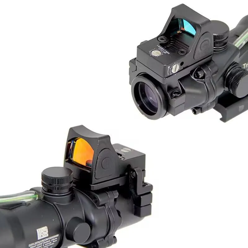 New Arrival Tactical Hunting Shooting Trijicon Acog 4x32 Riflescope green Optical Fiber with Markings M7184