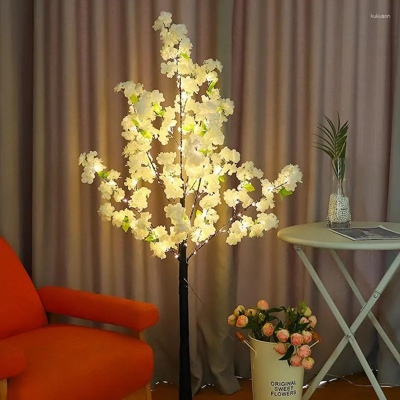Fleurs décoratives 150 cm de haut artificiel lumineux LED cerisier maison salon ornement accessoires pour mariage décoration de fête de noël
