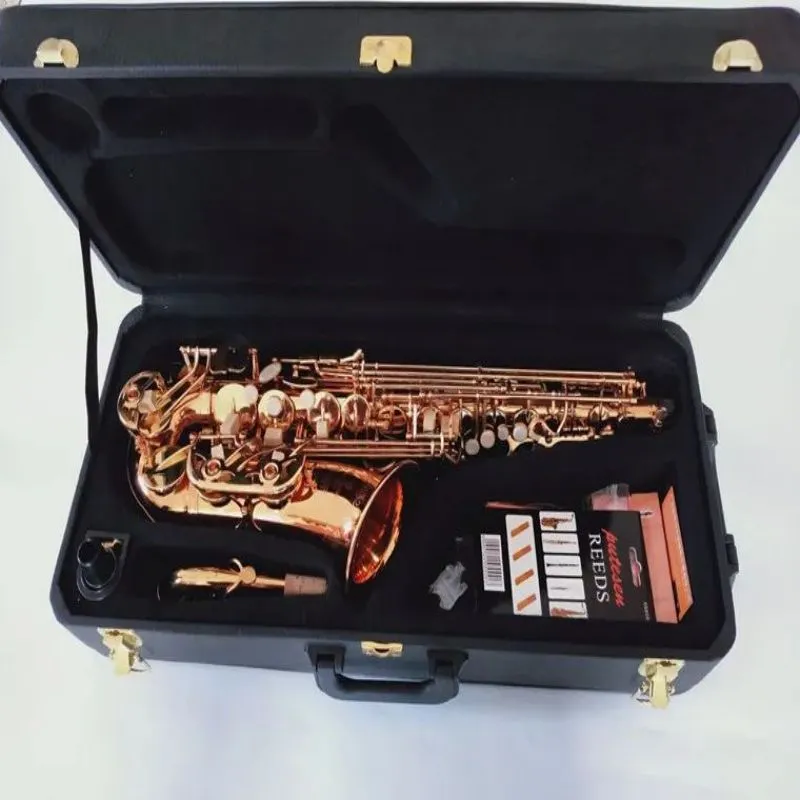 KALUOLIN Top Gloednieuwe Altsaxofoon WO20 Goudlak Sax Professionele Mondstuk Patches Pads Rieten Bocht Hals