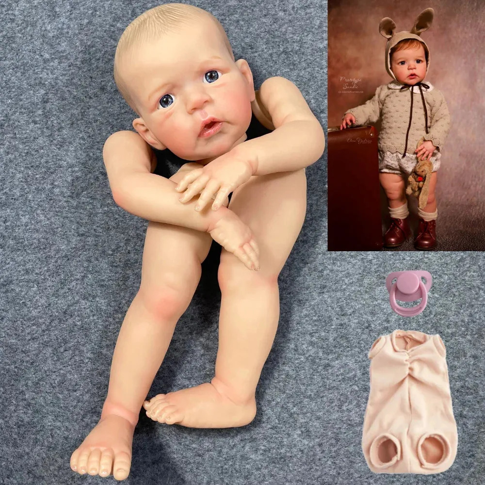 2425 Polegada já pintado kit boneca reborn sandie grande bebê 3d pele veias visíveis diy arte colecionável peças desmontadas brinquedo 240119