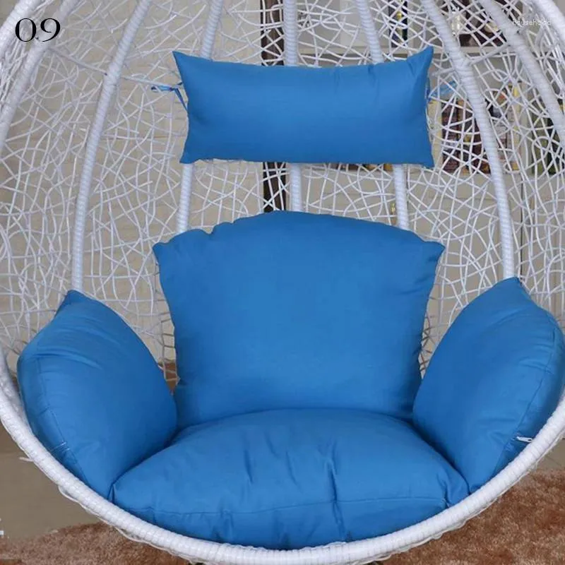 Cuscino tinta unita/floreale/riga appesa altalena copertura per sedia a forma di uovo custodia da esterno (senza imbottitura) lettino da giardino